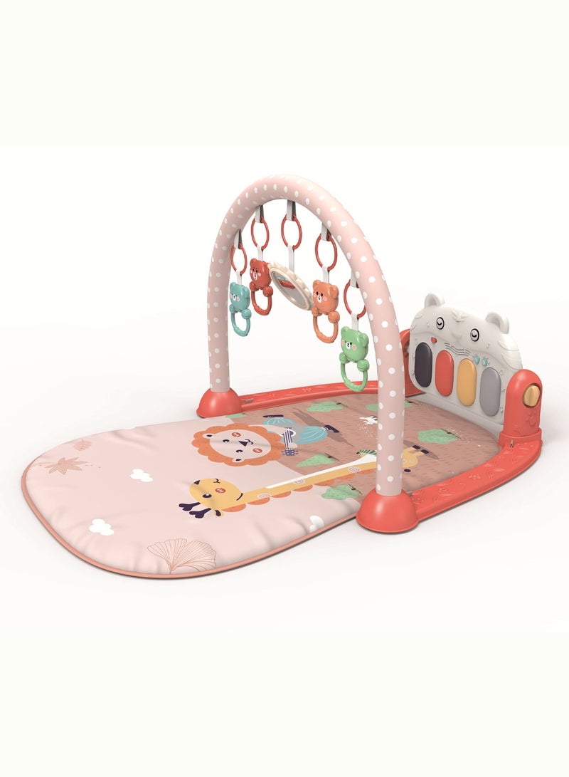 يولين بساط لعب للأطفال، بساط لعب موسيقي غير سام، بساط داخلي مع خشخيشة موسيقية للأطفال، مركز أنشطة موسيقية متعدد الألوان، بساط مبطن لوقت الاستلقاء على البطن للأطفال حديثي الولادة والأطفال الصغار - Image 1